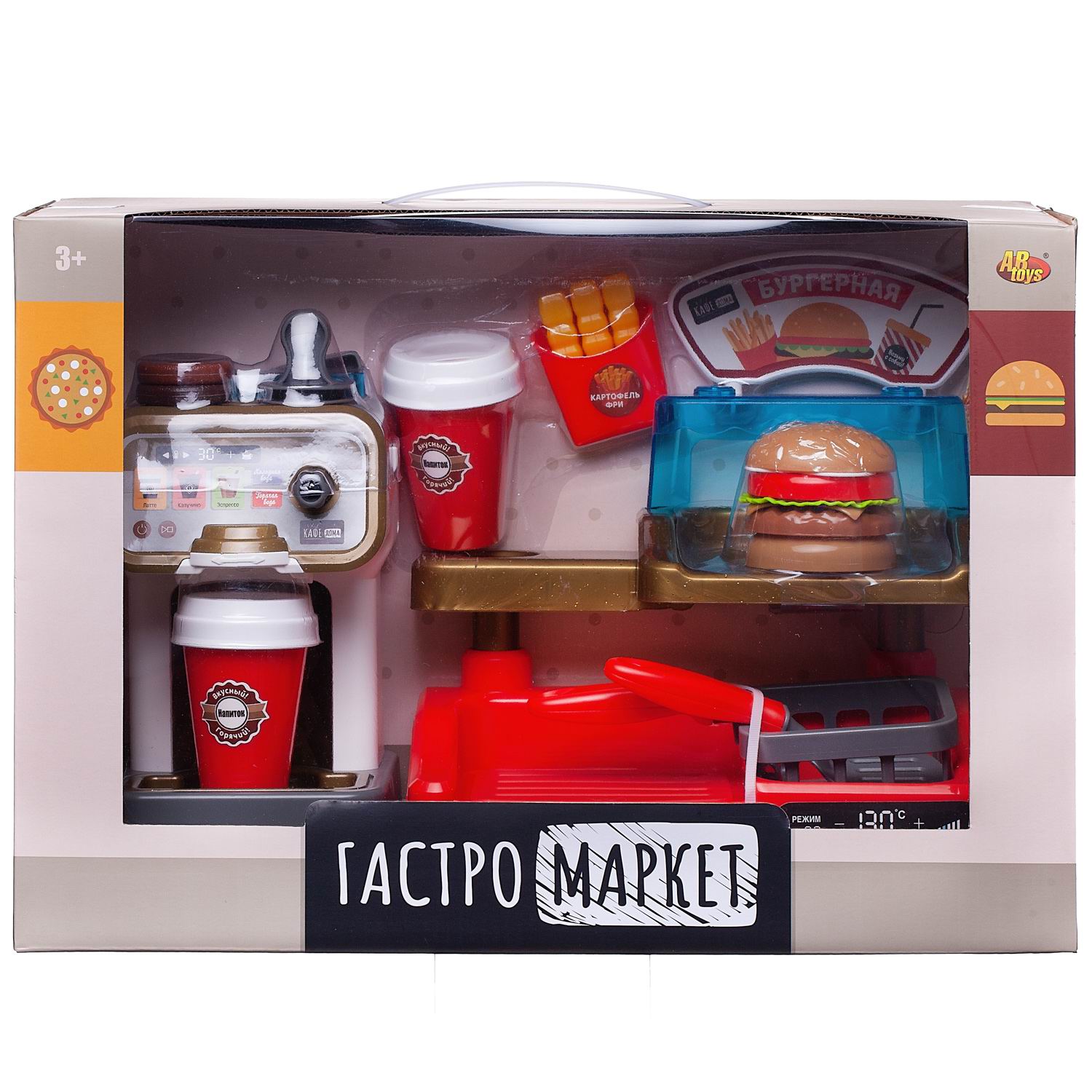 Игровой набор Abtoys продукты, прилавок, касса, тележки и корзинки - фото 2