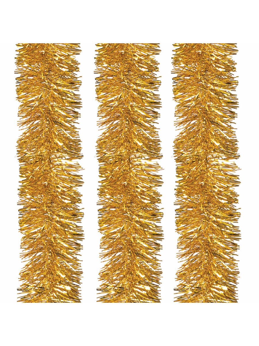 Мишура новогодняя Золотая сказка украшение декор для елки набор 3 шт 100мм х 2м - фото 6
