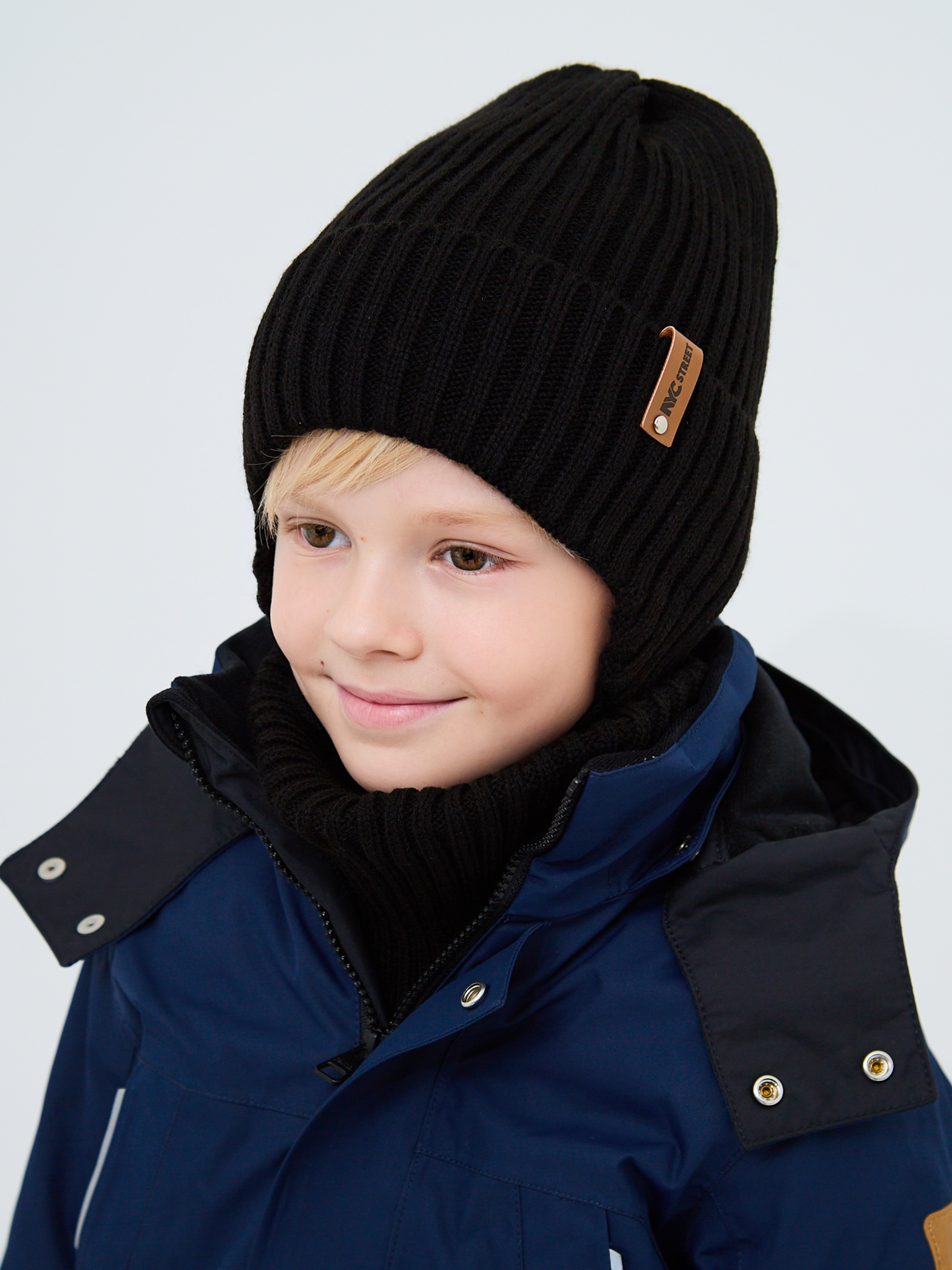 Шапка и снуд NYCkids NYC-H-56-zaviazki-blackB - фото 13