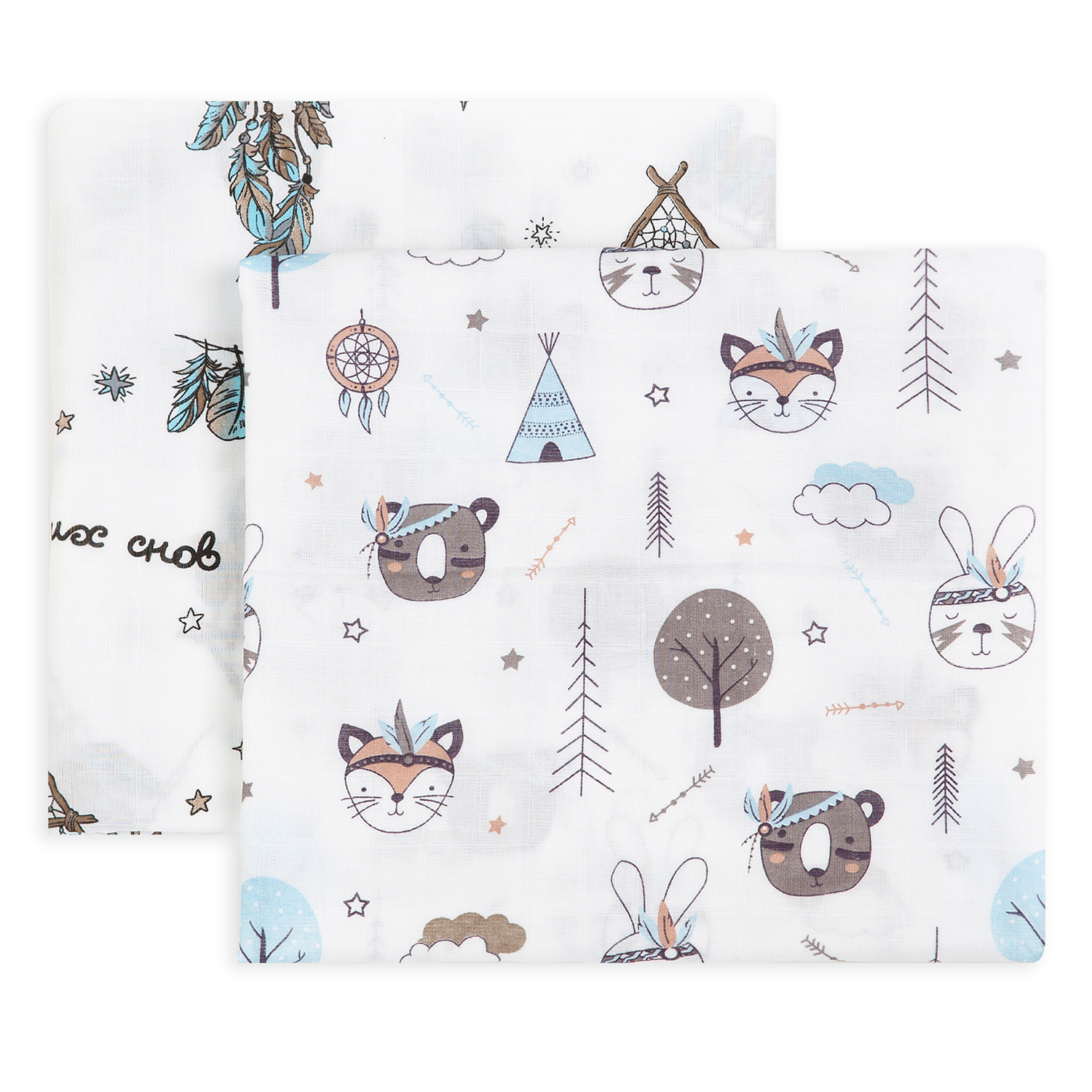 Пелёнка inlovery муслин 130x90 см 2 шт. - фото 14