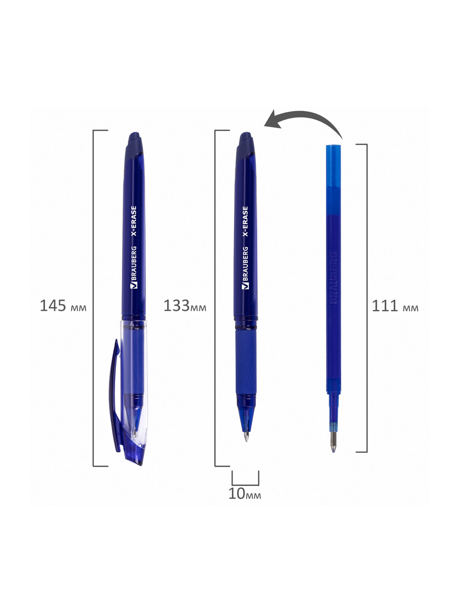 Ручка со стираемыми чернилами Brauberg 12 шт. - фото 12