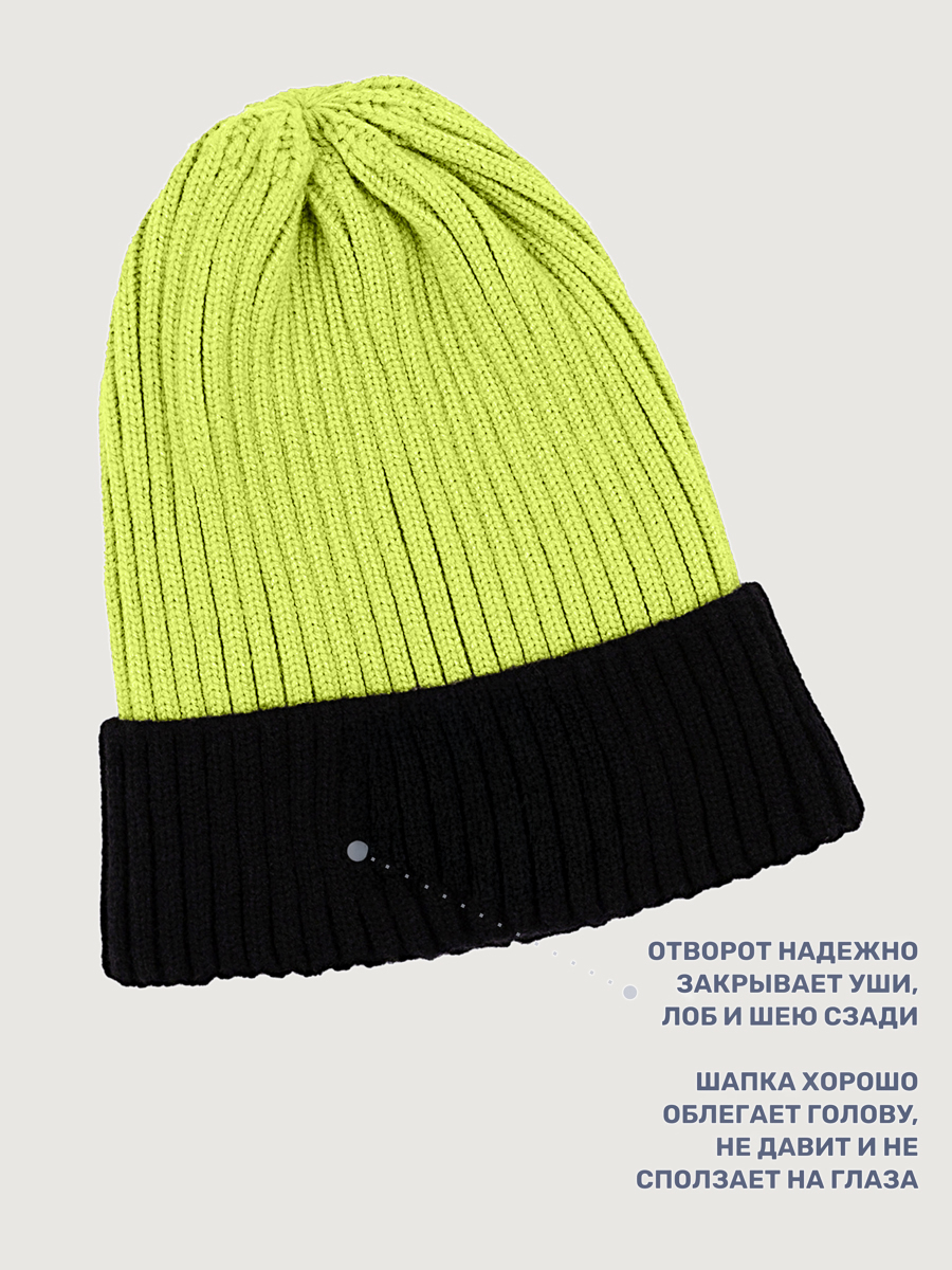 Шапка NIKASTYLE 11з16125 салатовый/черный - фото 6