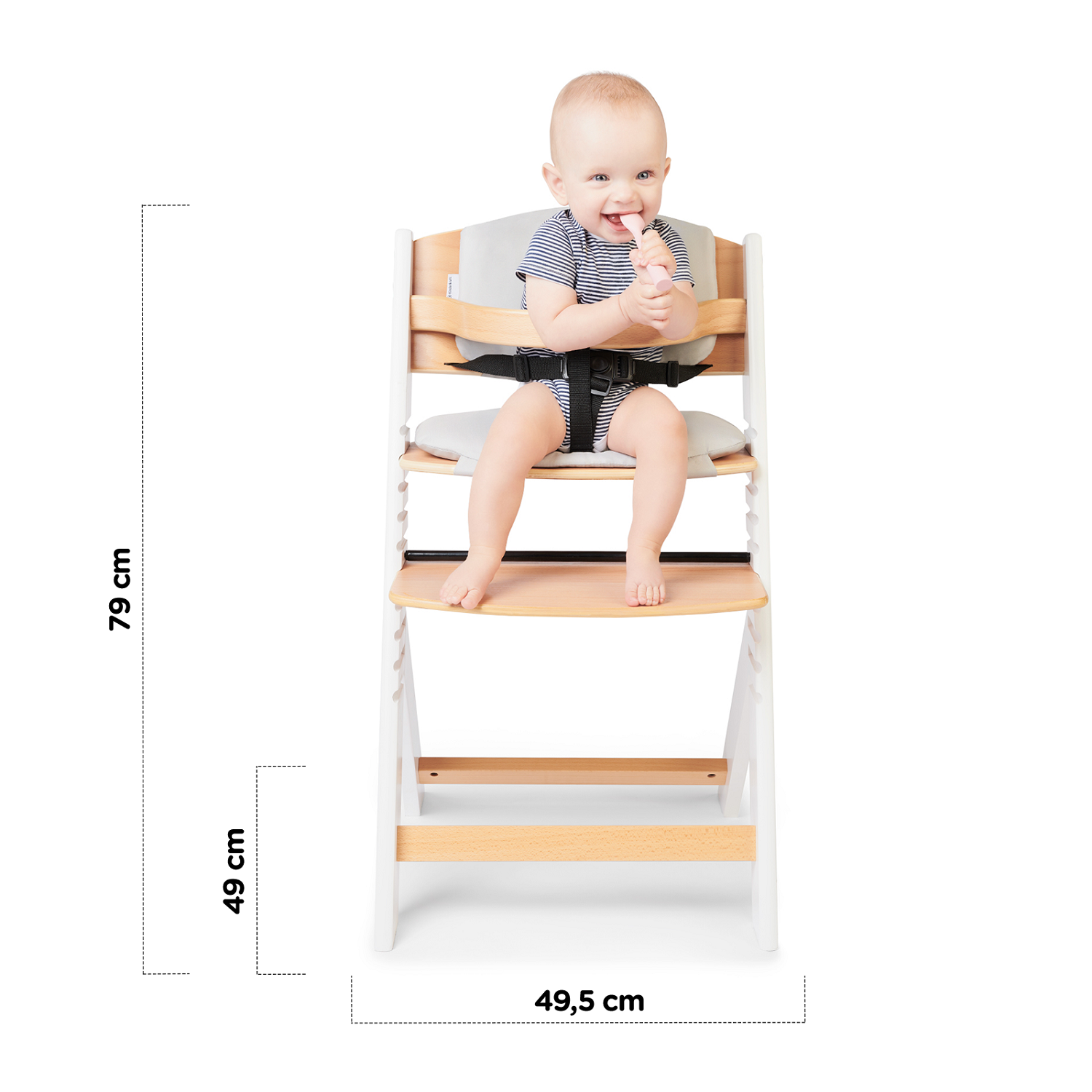 Стульчик для кормления Kinderkraft Enock Grey трансформер - фото 20