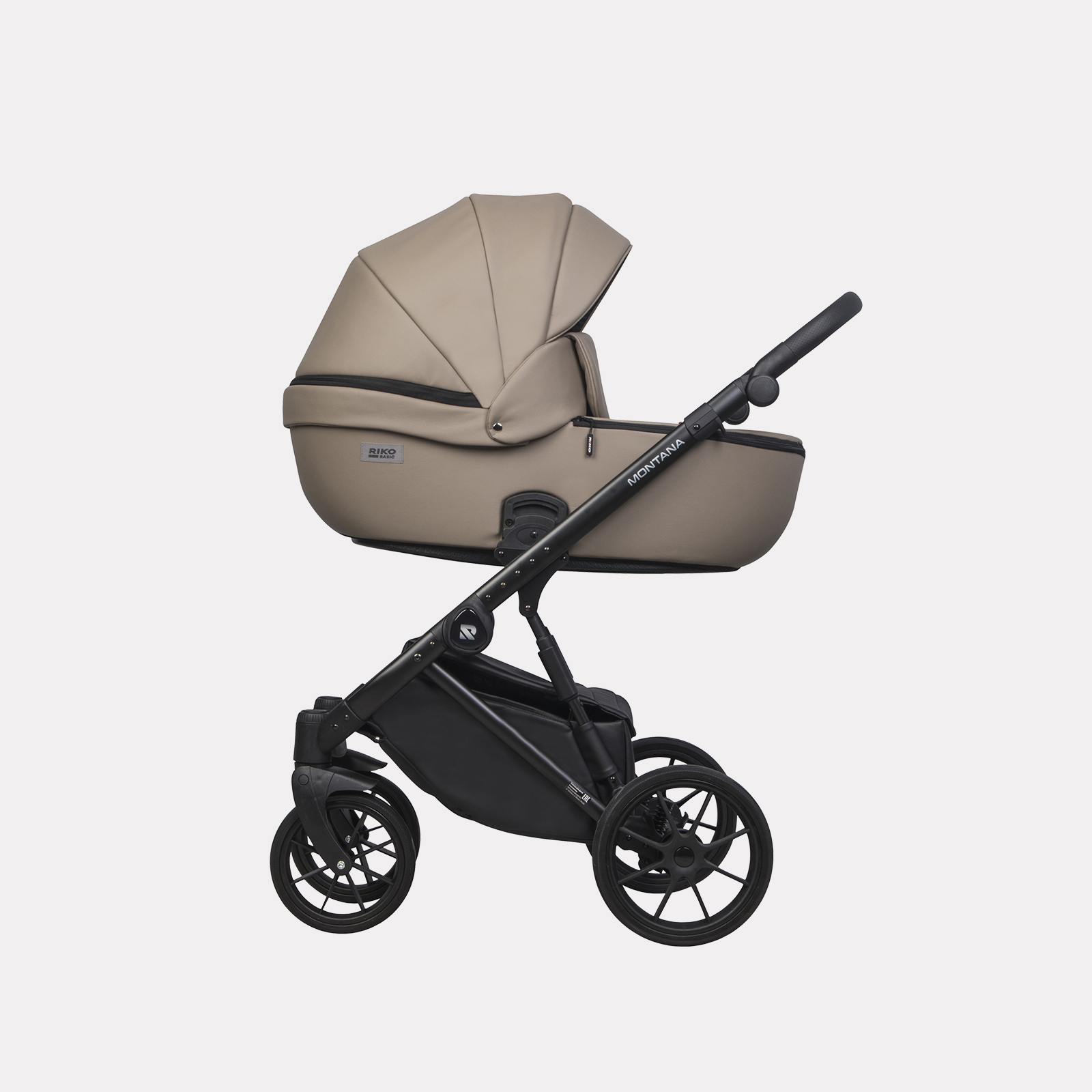Коляска 3в1 Riko Basic Montana Ecco бежевый - фото 5