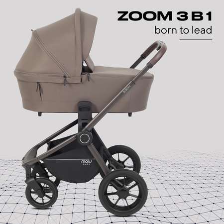 Коляска 3в1 MOWbaby Zoom new 3в1, mocca коричневый
