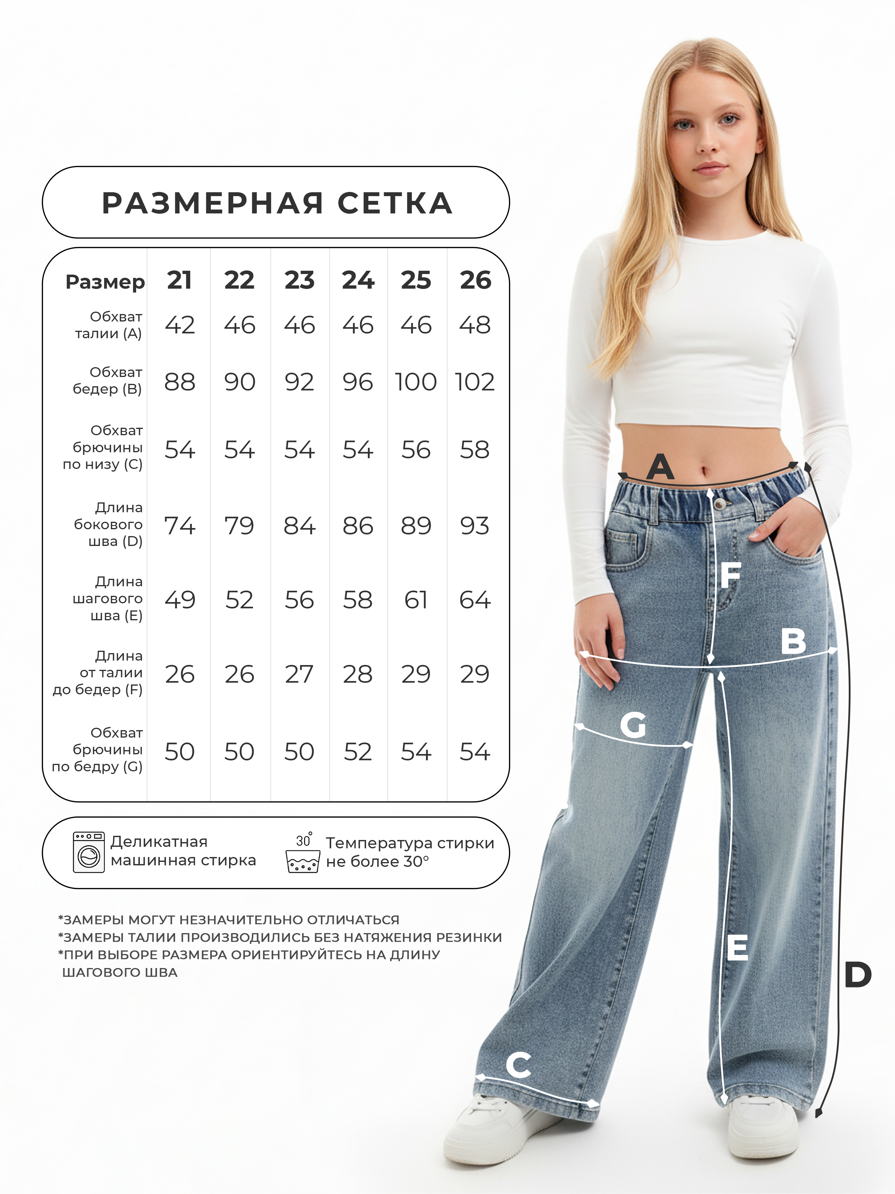 Джинсы СИНИЙ МИР WD91556NJ-G63 - фото 3