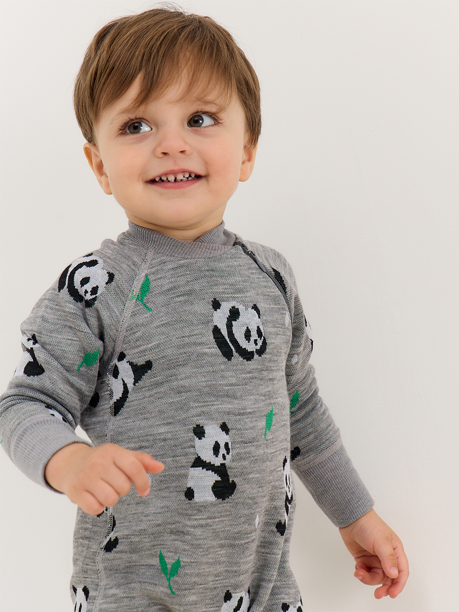 Термокомбинезон Dr. Wool DWWNB16/панды - фото 2