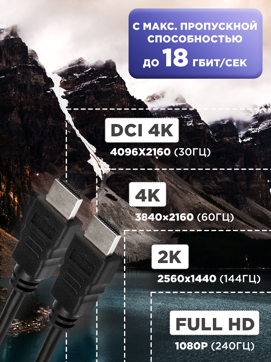 Кабель PROconnect HDMI - HDMI 2.0 Gold 15 метров - фото 2