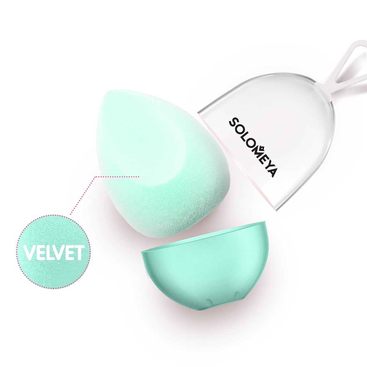 Для макияжа SOLOMEYA Вельветовый косметический спонж - фото 2
