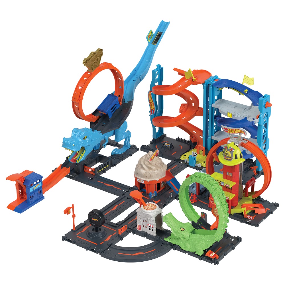 Трек Hot Wheels City T-Rex Attack HKX42 - фото 10