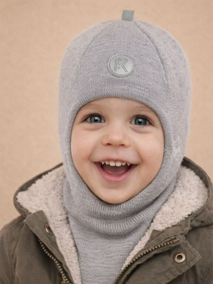 Шапка ПриКиндер U-Sp22547 Цвет: Светло-серый - фото 1