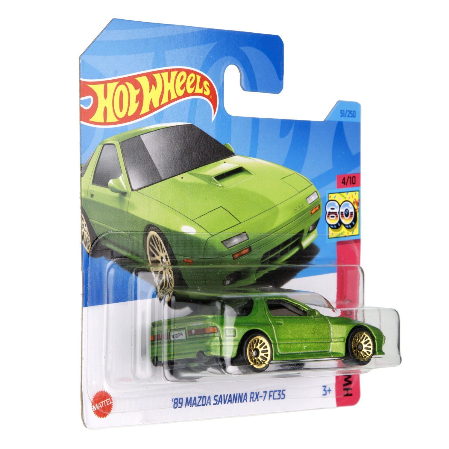 Автомобиль Hot Wheels Mazda Savanna RX-7 FC3S 1:64 62940 - фото 6