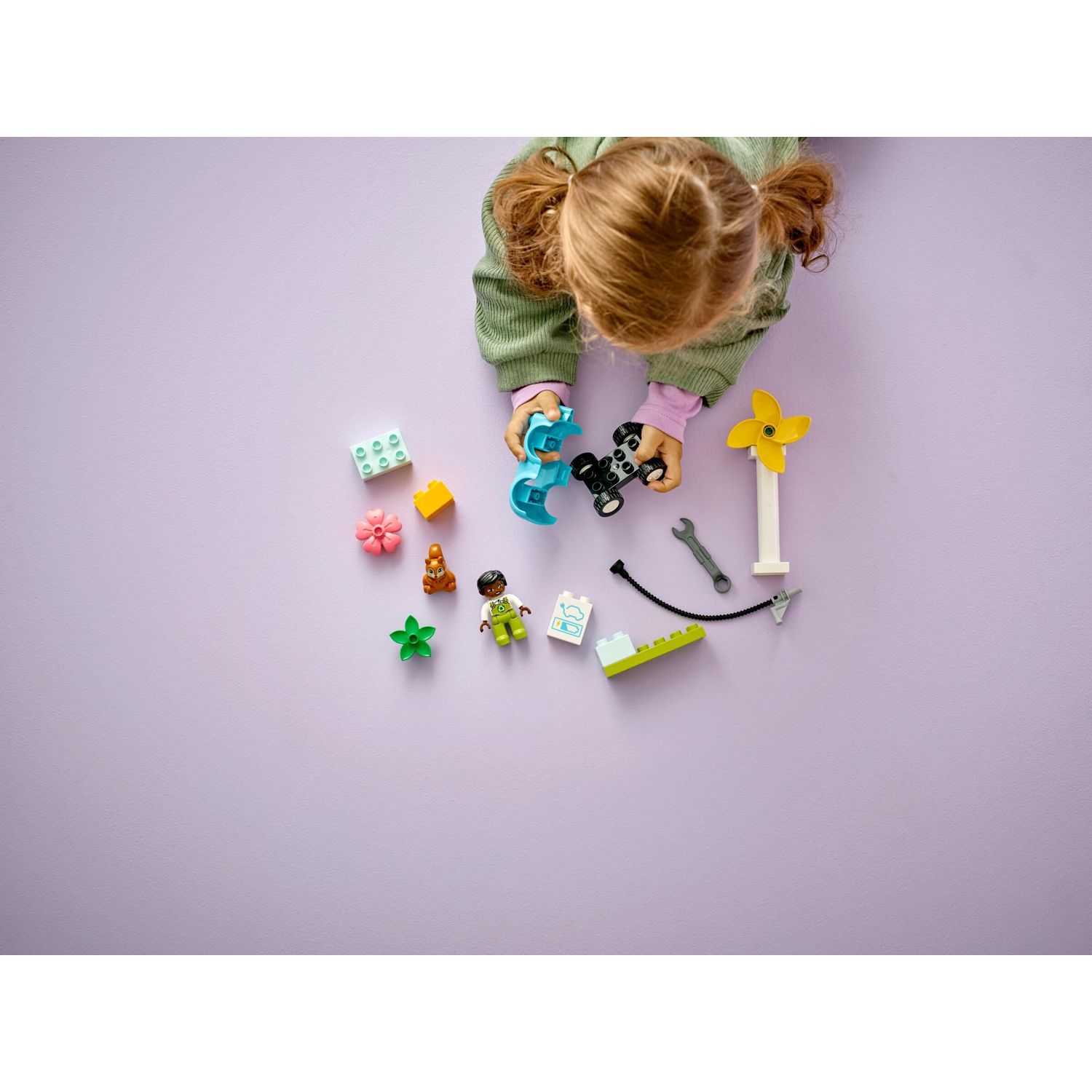 Конструктор LEGO DUPLO Турбина и электромобиль блочный - фото 6