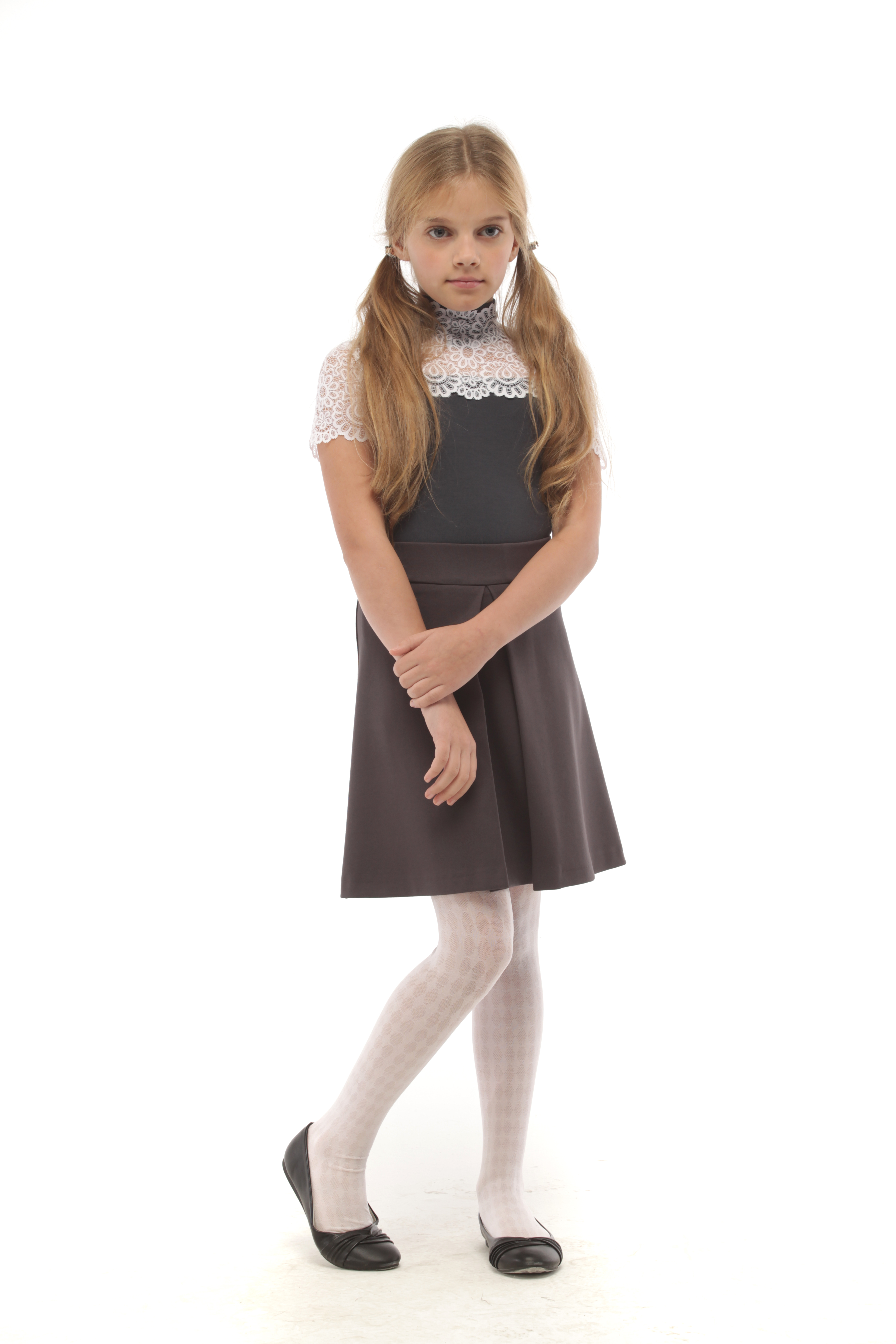 Юбка Stylish AMADEO AS-075-серый - фото 1