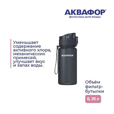 Бутылка-фильтр Аквафор 350 мл черная
