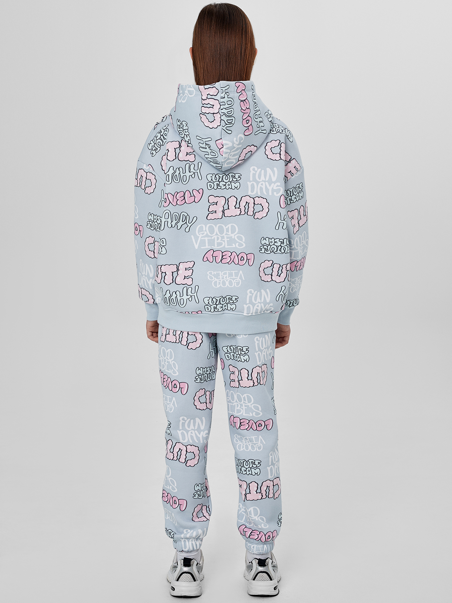 Костюм Mark Formelle (Марк Формэль) 397743/надписи на нежно -голубом - фото 2