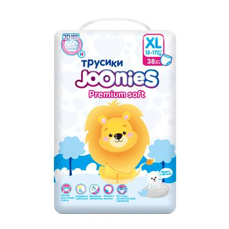 Трусики Joonies Premium Soft XL (12-17 кг) 38 шт.