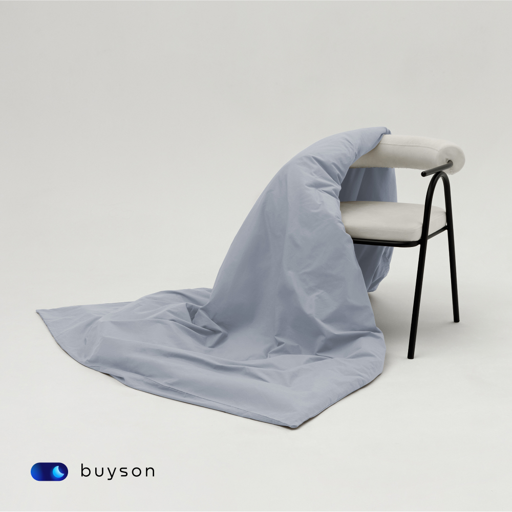 Пододьяльник buyson BuyDream 200х200 см, хлопок (поплин) деним - фото 6