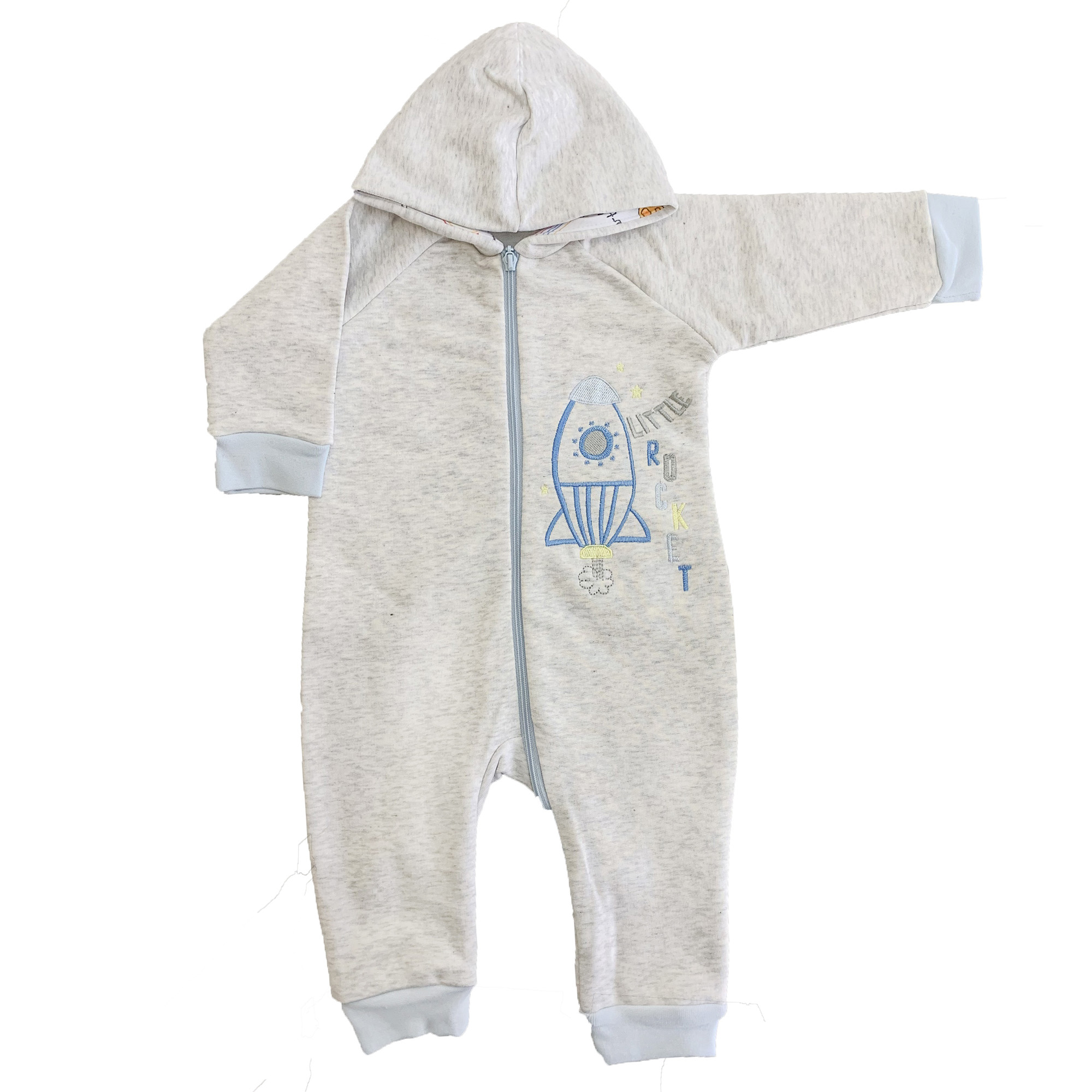 Комбинезон Linas baby 1158-1F-Серый_меланж - фото 10