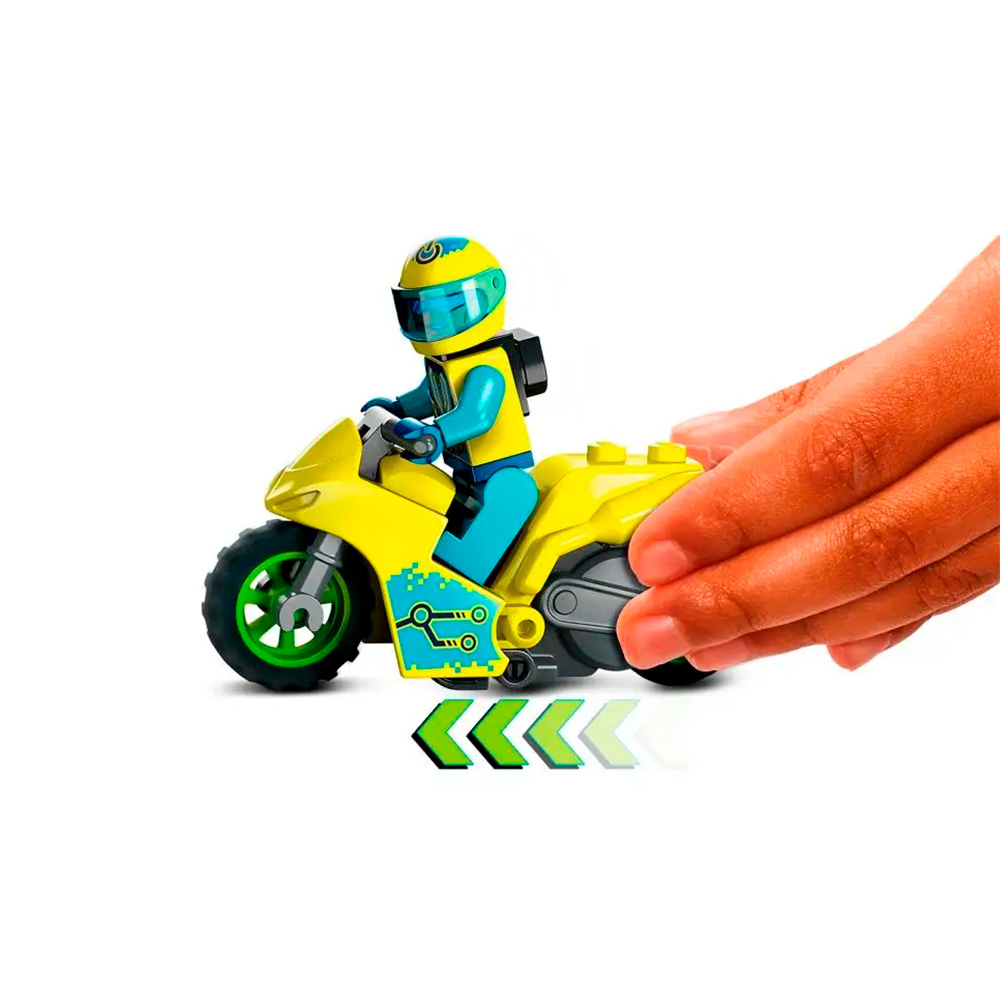 Конструктор LEGO City Трюковый кибер-мотоцикл 13 дет. - фото 6