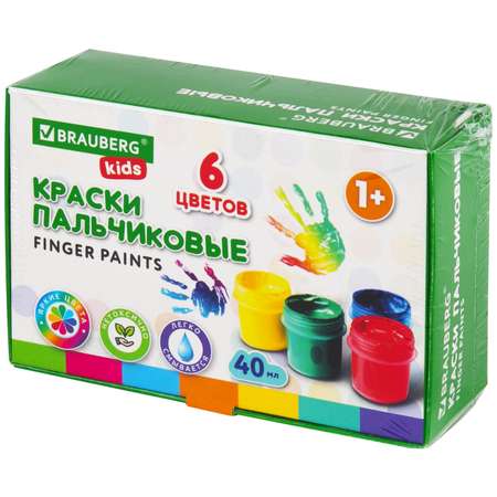 Краски пальчиковые Brauberg 6 цв.