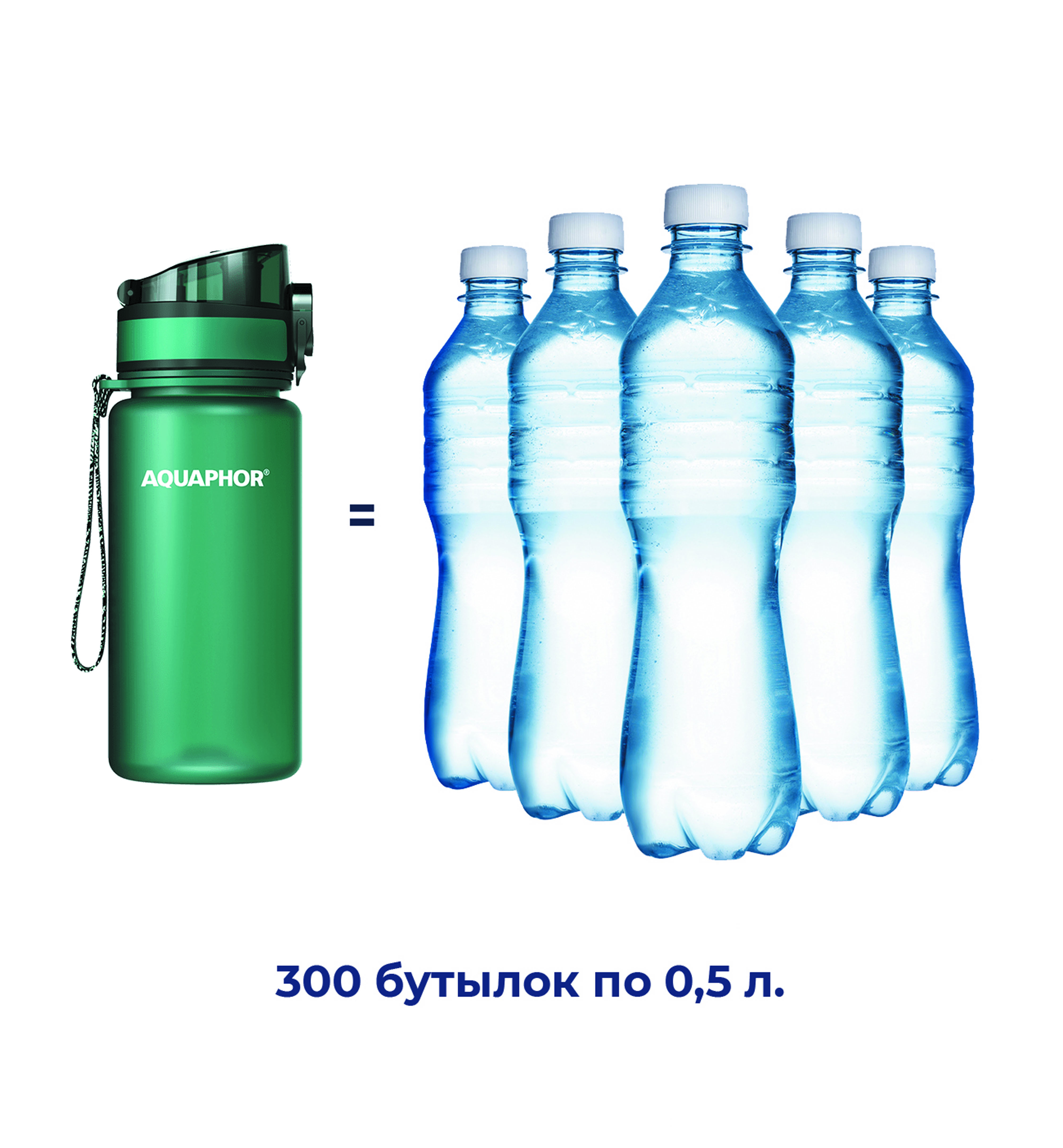 Бутылка-фильтр Аквафор 350 мл изумрудная - фото 6