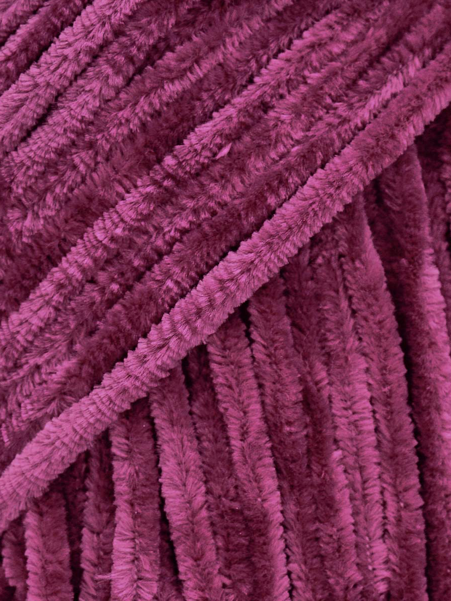 Пряжа для вязания YarnArt Velour 100 г 170 м микрополиэстер мягкая велюровая 5 мотков 855 пурпурный - фото 2