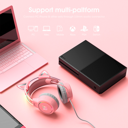Игровые наушники Onikuma X15 Pro Pink Star