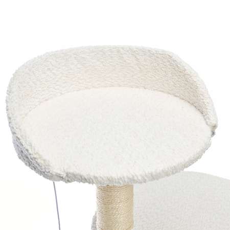 Дом-когтеточка для кошек Не один дома Boucle белый 45*45*112см