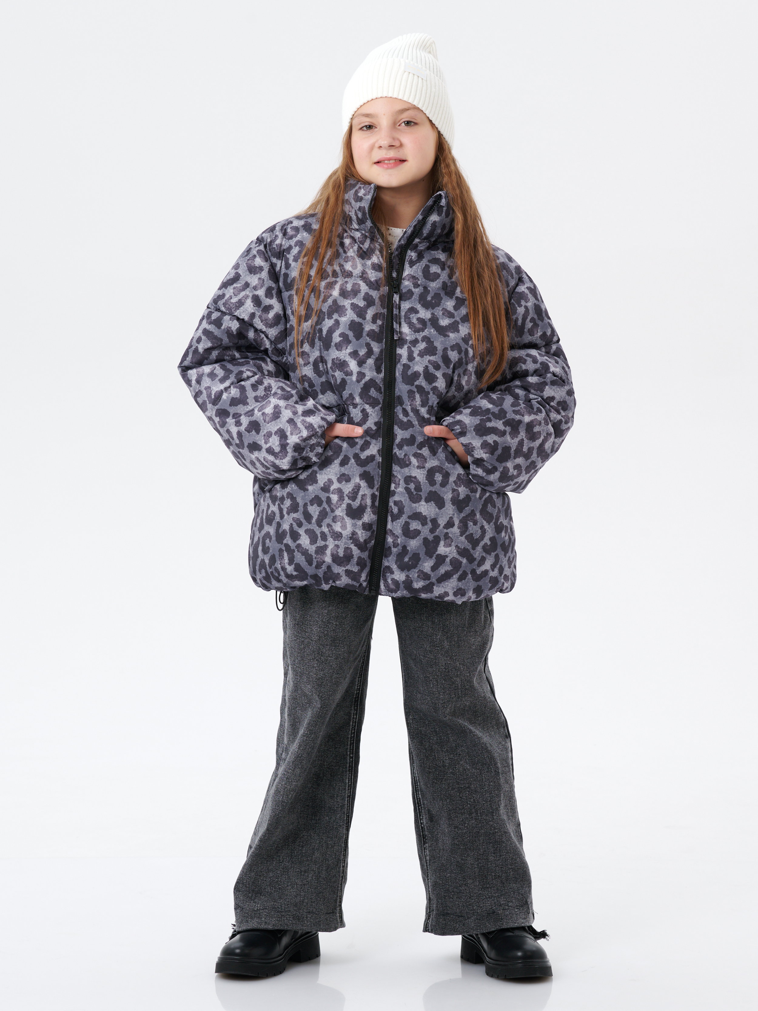 Куртка КрутышОк Т-066 серый леопард - фото 17