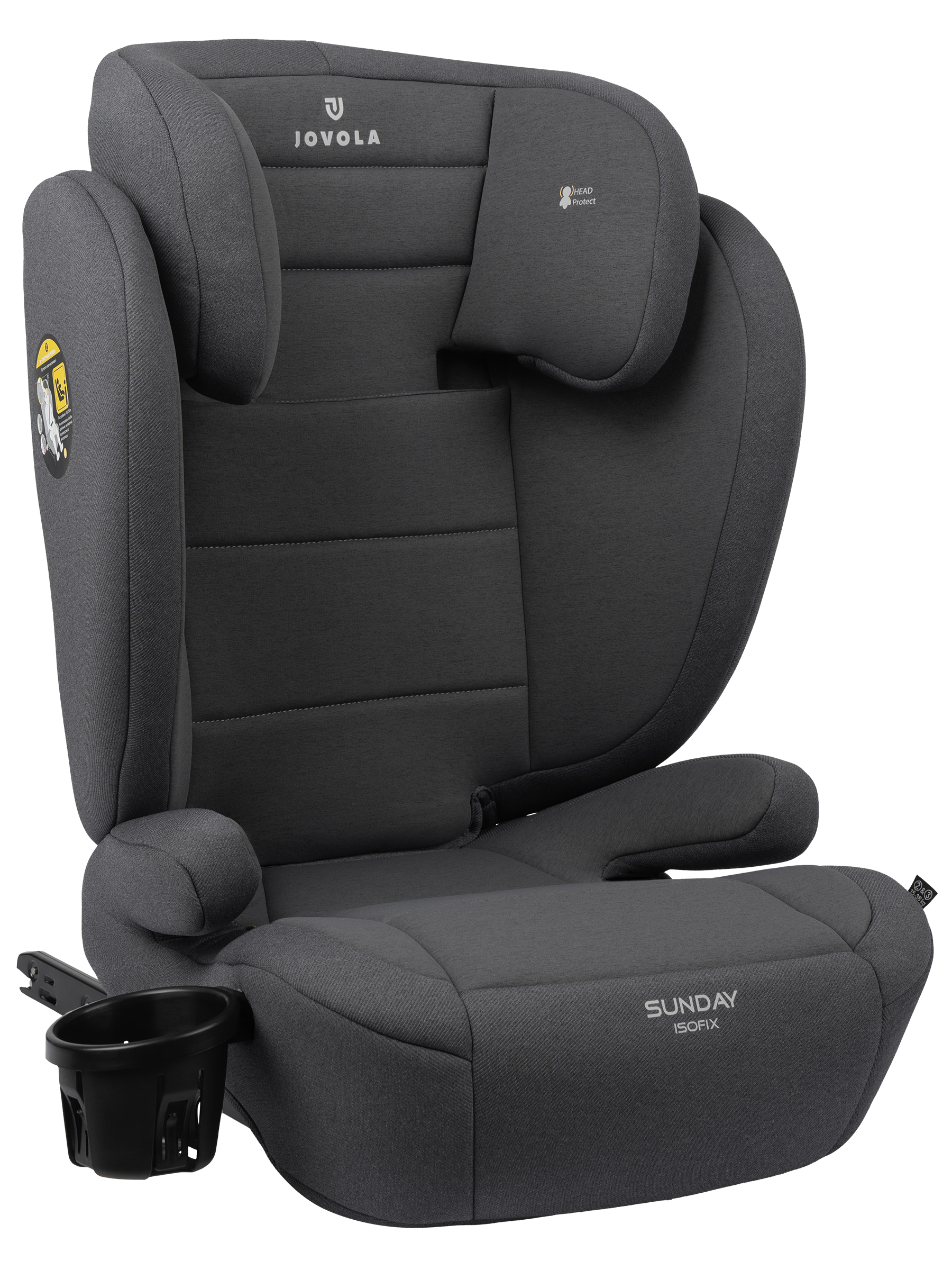 Автокресло JOVOLA Sunday Isofix 2/3 (15-36 кг) серый - фото 1