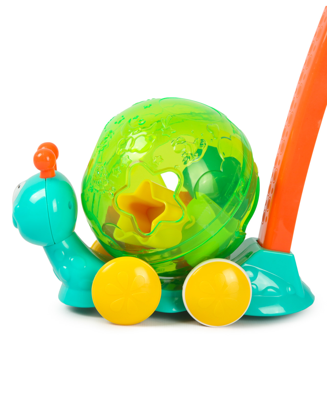 Каталка Play Go Улиточка с ручкой оранжевый - фото 5