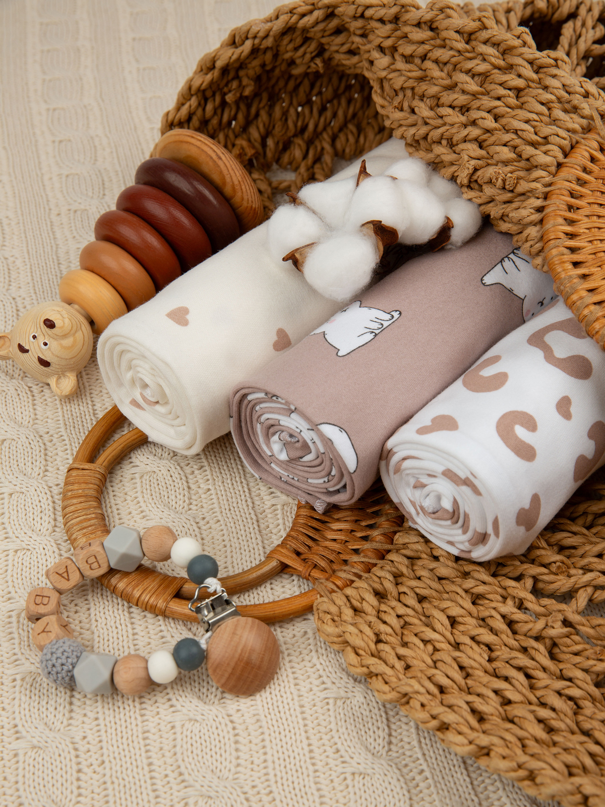 Пелёнка inlovery трикотаж 85х100 см 3 шт. - фото 4