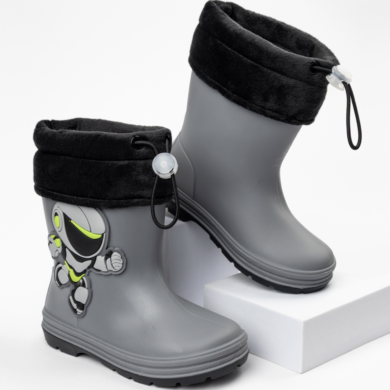 Резиновые сапоги TikkaGo 7B05_2025-05_grey-black - фото 1