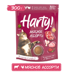 Корм для кошек Harty 0,3кг Мясное ассорти для взрослых полнорационный сухой