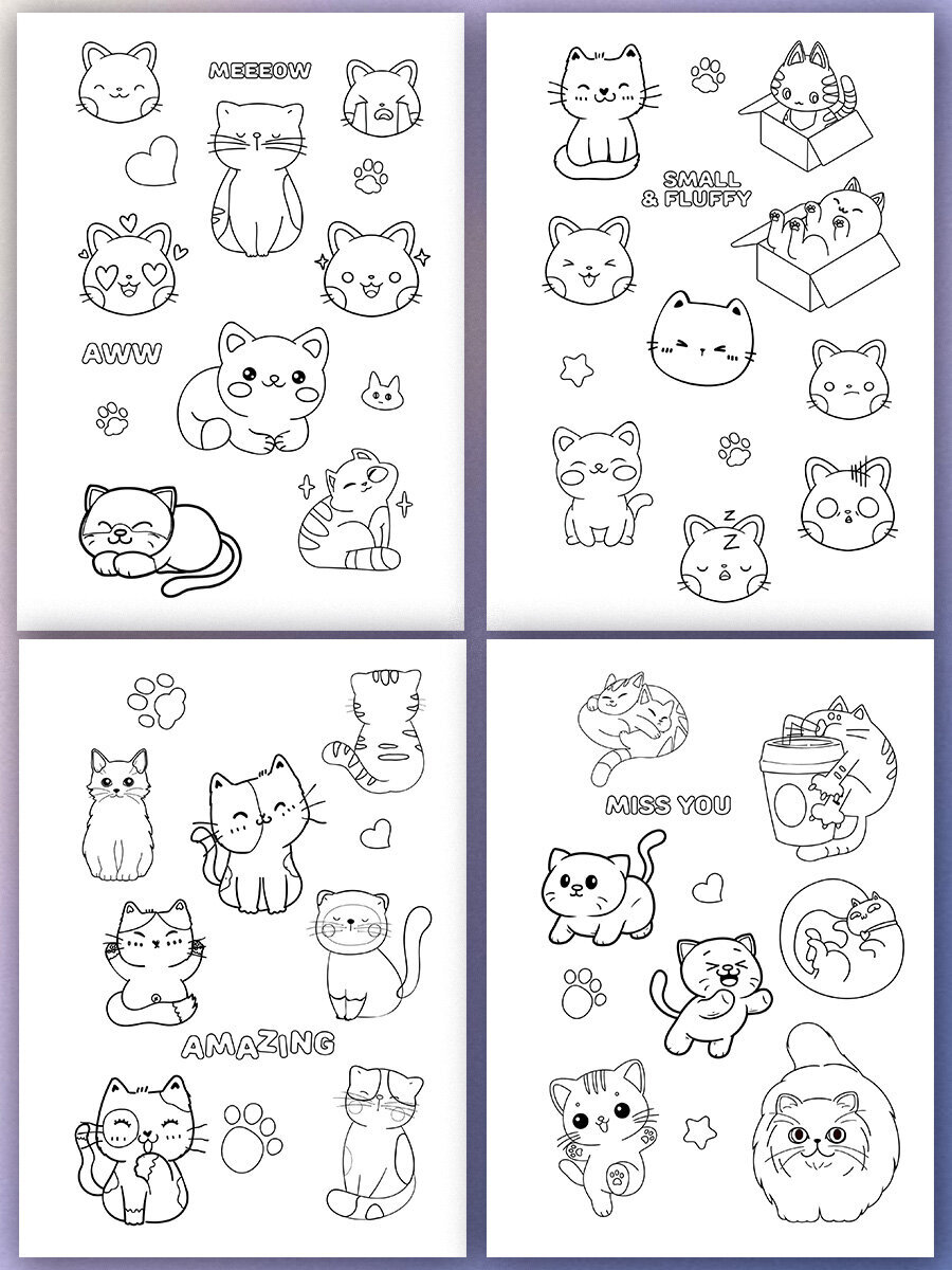 Стикербук с наклейками Brauberg раскраски детские 120 стикеров с котиками - фото 9