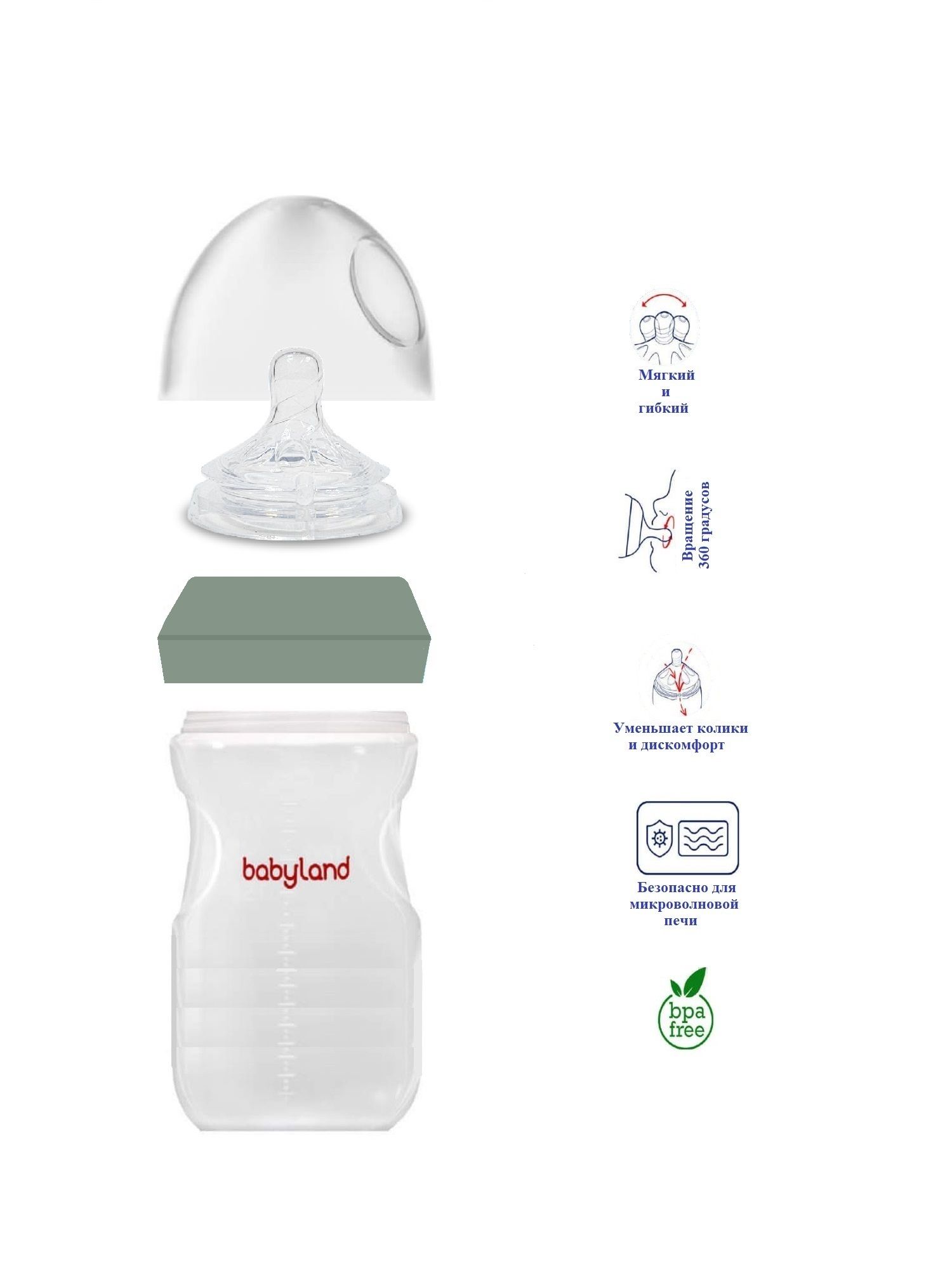 Бутылочка Baby Land Natural 260 мл - фото 7