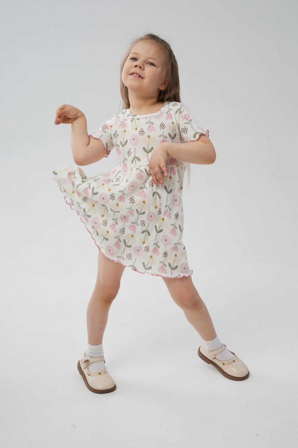 Платье YAXX 007--Платье цветы/белый (Л) - фото 6