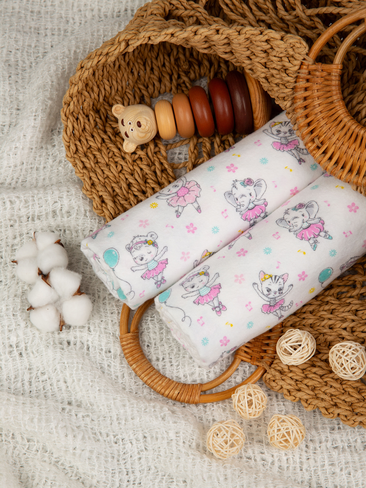 Пелёнка Чудо-Чадо фланель 90х120 см 2 шт. - фото 9