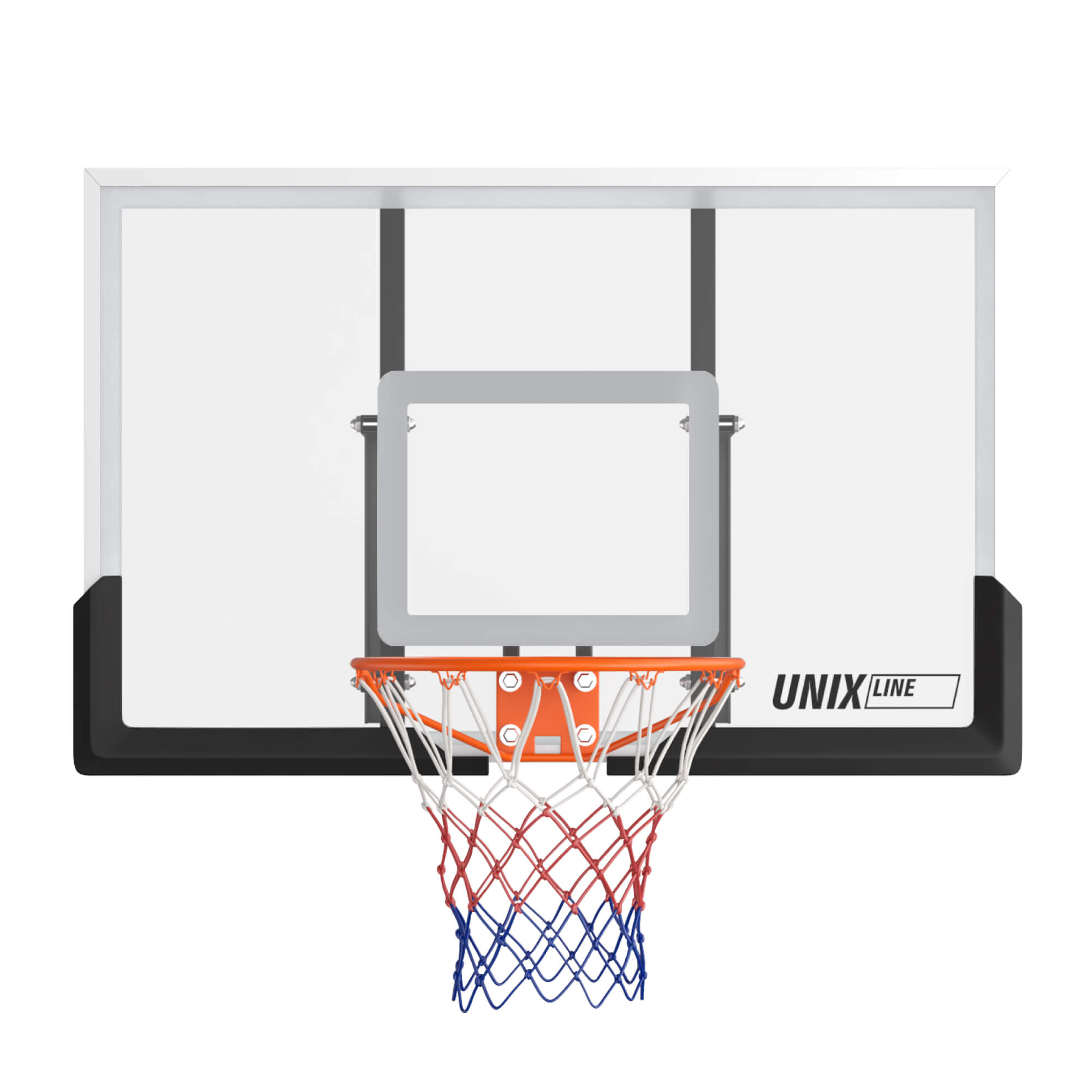 Баскетбольный щит UNIX line из поликарбоната в стальной раме B-Backboard Square диаметр кольца R45 - фото 9