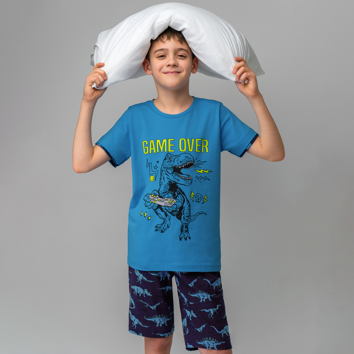 Пижама BONITO KIDS цвет голубой страна производства Узбекистан ⚡️ заказать за 663 ₽ в интернет-магазине Детский мир. Размеры в наличии . Бесплатная доставка. Читайте отзывы, характеристики, смотрите 10 фото SS6100голубой SS6100голубой - фото 6