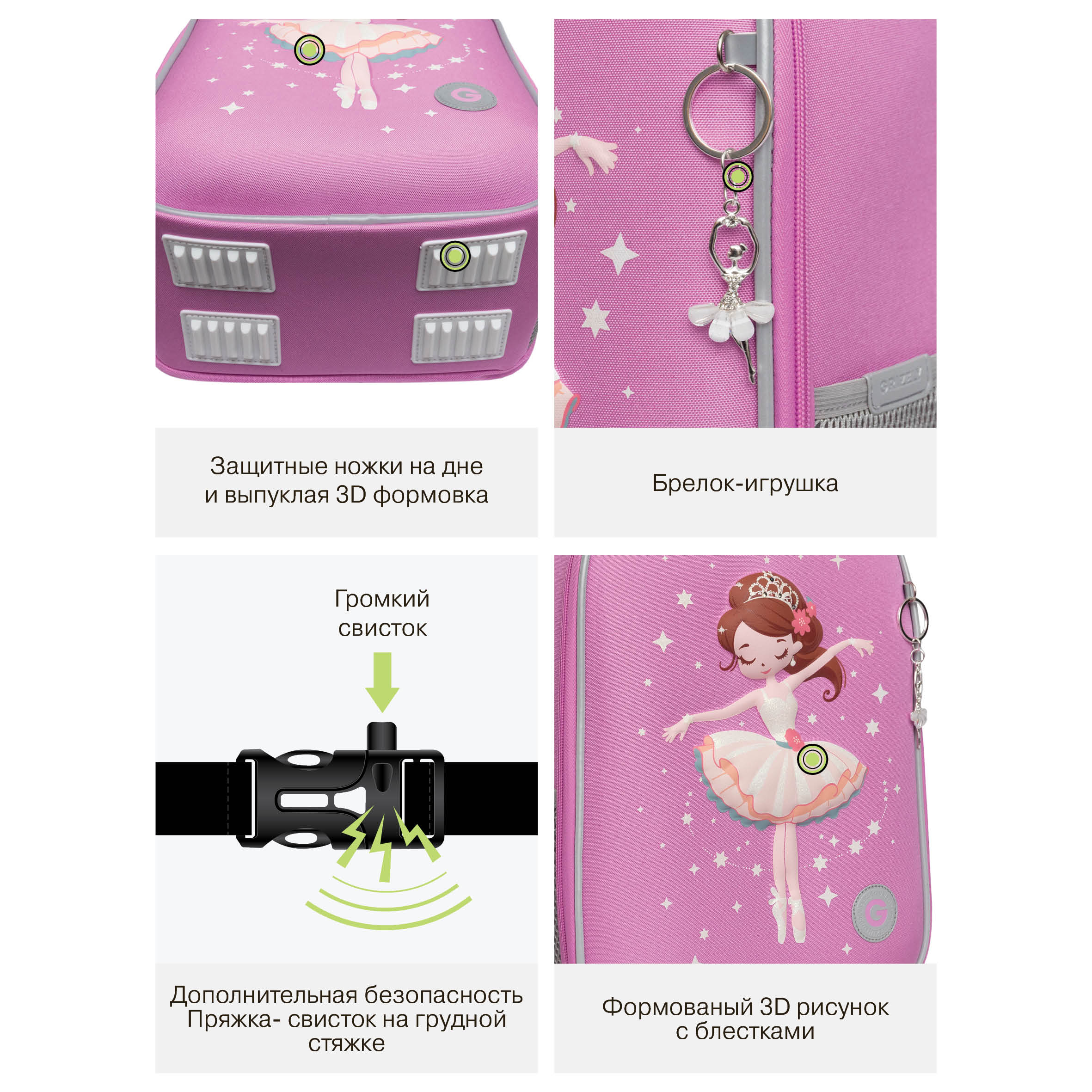 Ранец Grizzly для девочки - фото 13