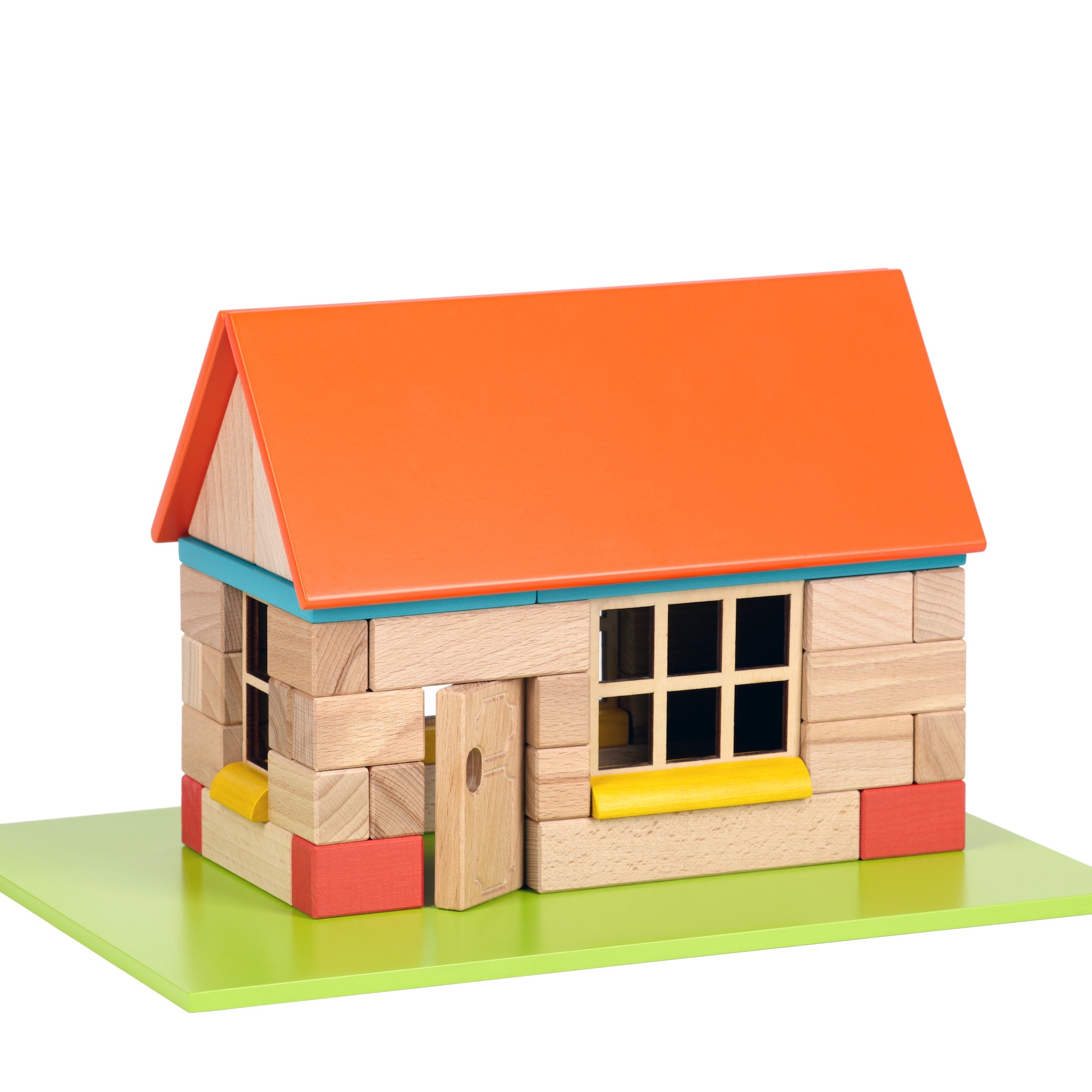 Конструктор WOOD BLOCKS Домики 4в1 деревянный 90 дет. - фото 12