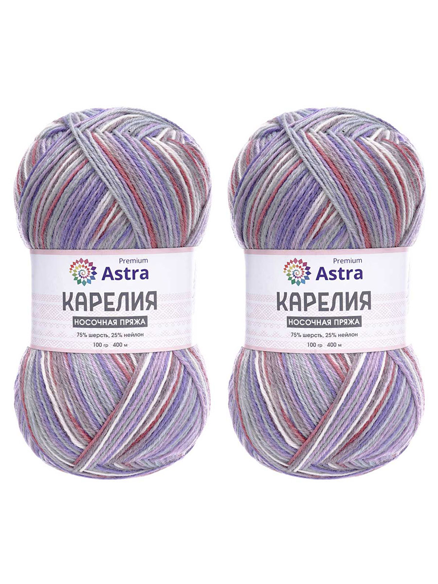 Пряжа для вязания носочная Astra Premium 100г 400м 2шт - фото 8