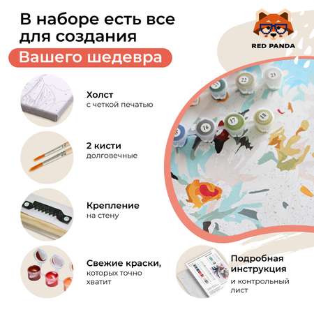Картина по номерам Red Panda