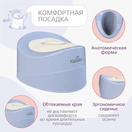 Горшок детский KidWick Мини фиолетовый с белой крышкой