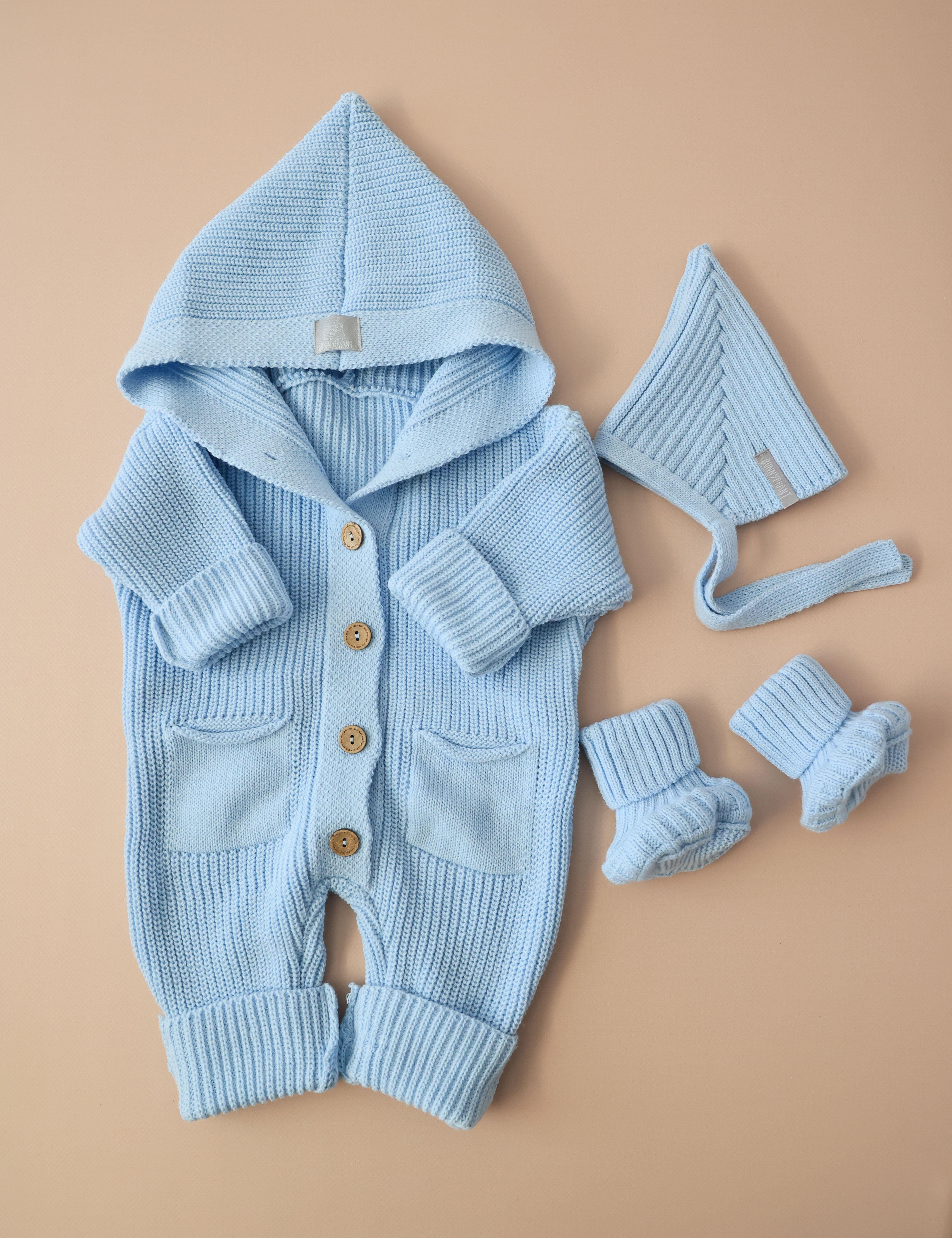 Комплект на выписку Bunnyphant 0367/голубой - фото 2