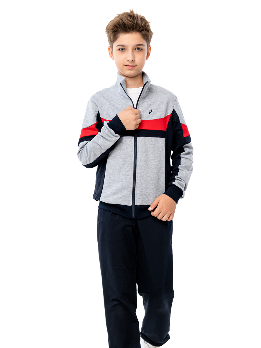 Спортивный костюм RODOS М-188/Синий_светло-серый_красный - фото 6