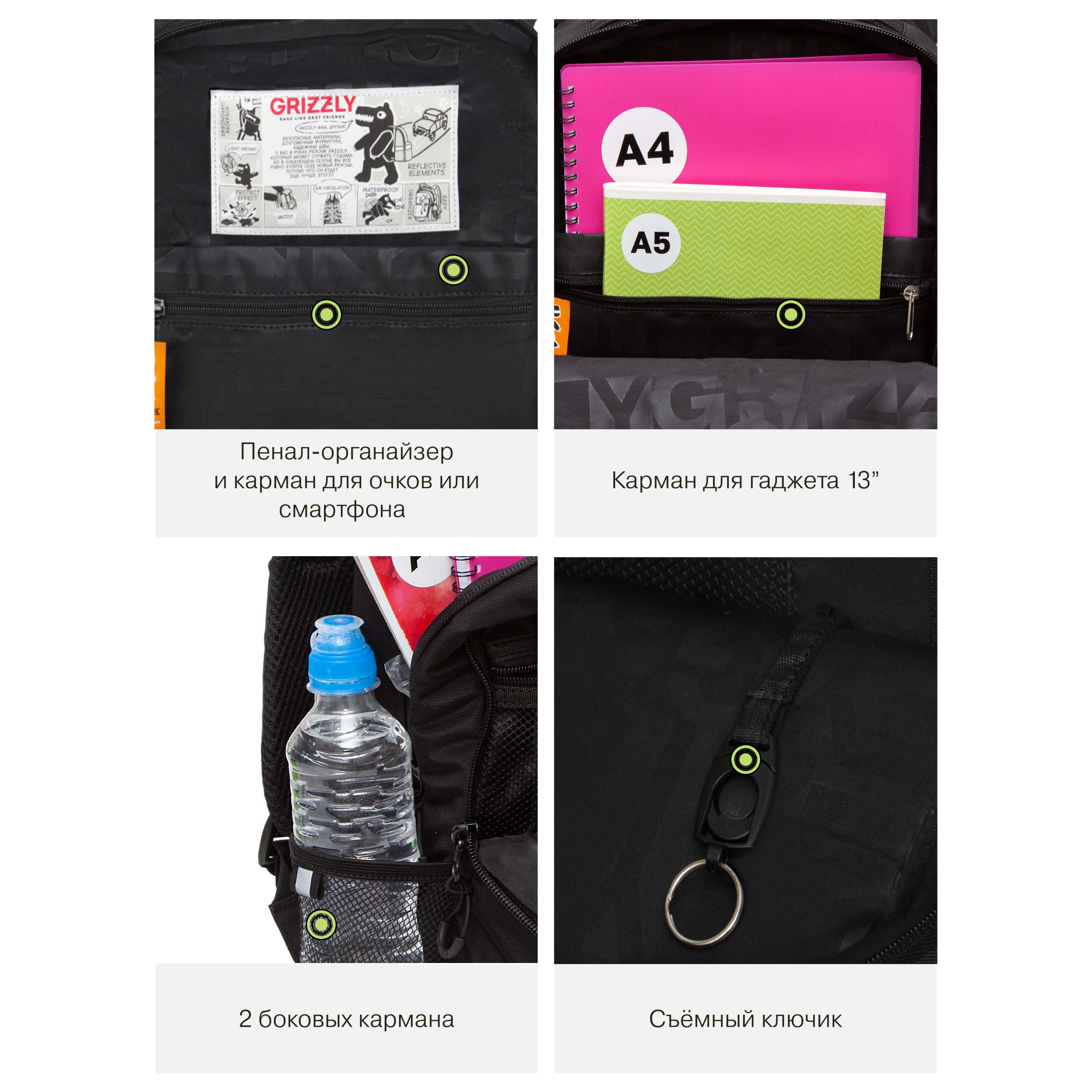 Рюкзак Grizzly для мальчика - фото 10