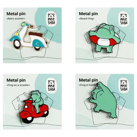 Значок Meshu Frog in trend 4 шт.